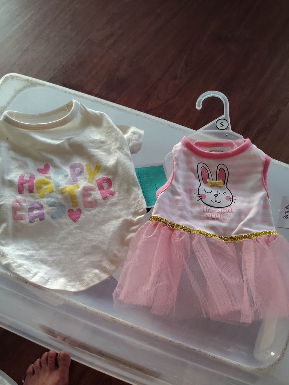 Pink Bunny Tutu Dress with Pastel 'Happy Easter' Tee